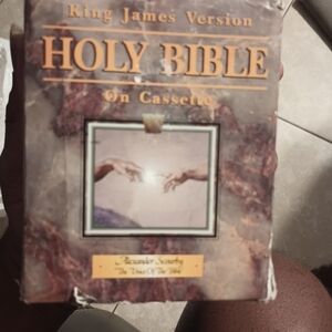 King James Version Holy Bible on Cassette - Marble Cover with Gold Text